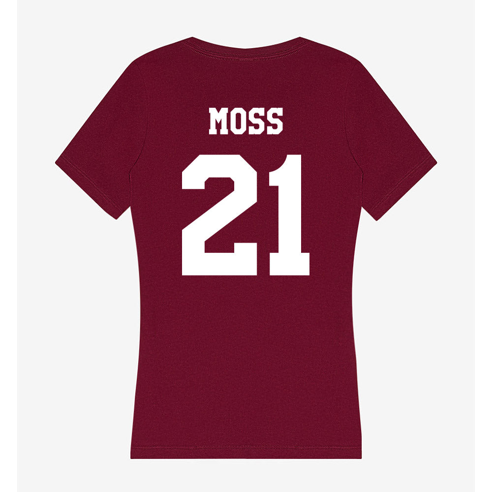 Texas A&M - NCAA Baseball : Weston Moss - Women's V-Neck T-Shirt-1