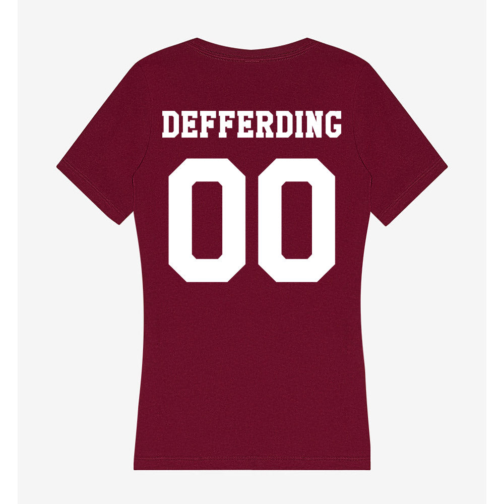 Texas A&M - NCAA Women's Soccer : Erica Defferding - Women's V-Neck T-Shirt-1