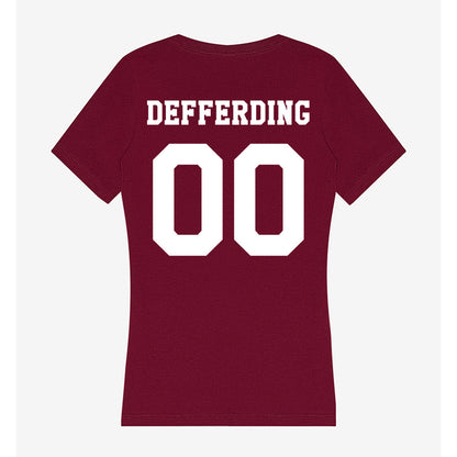 Texas A&M - NCAA Women's Soccer : Erica Defferding - Women's V-Neck T-Shirt-1