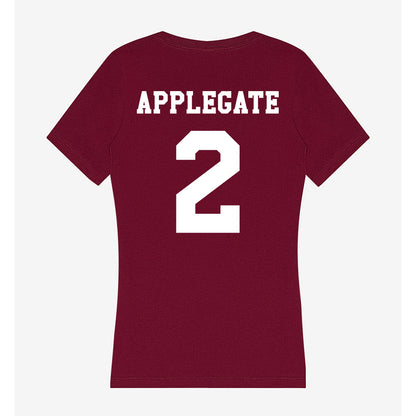 Texas A&M - NCAA Women's Volleyball : Addi Applegate - Women's V-Neck T-Shirt-1