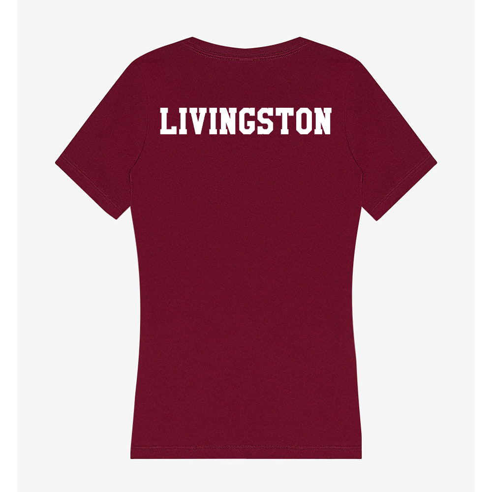 Texas A&M - NCAA Women's Track & Field : Maddie Livingston - Women's V-Neck T-Shirt-1