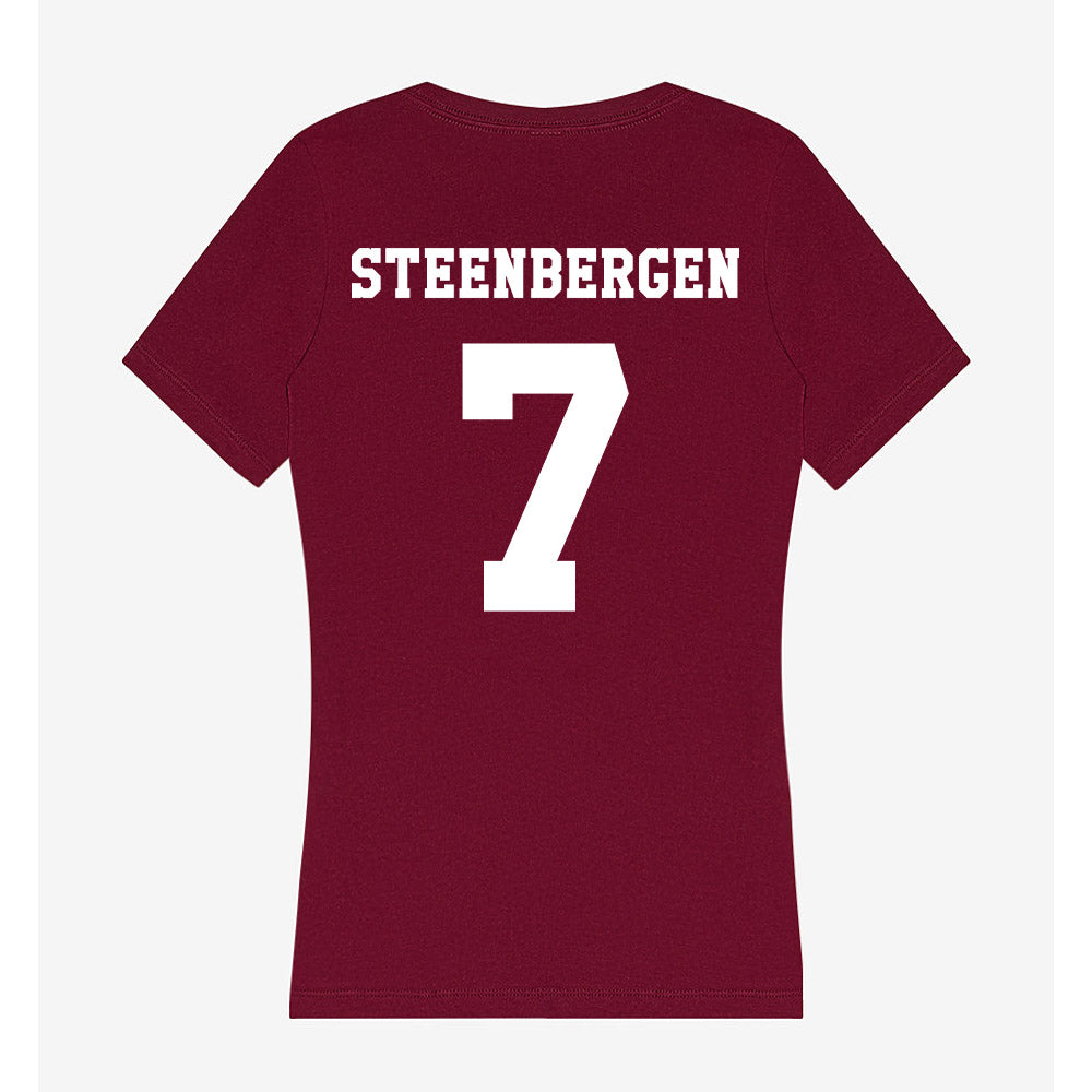 Texas A&M - NCAA Women's Basketball : Pien Steenbergen - Women's V-Neck T-Shirt-1