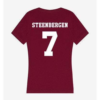 Texas A&M - NCAA Women's Basketball : Pien Steenbergen - Women's V-Neck T-Shirt-1