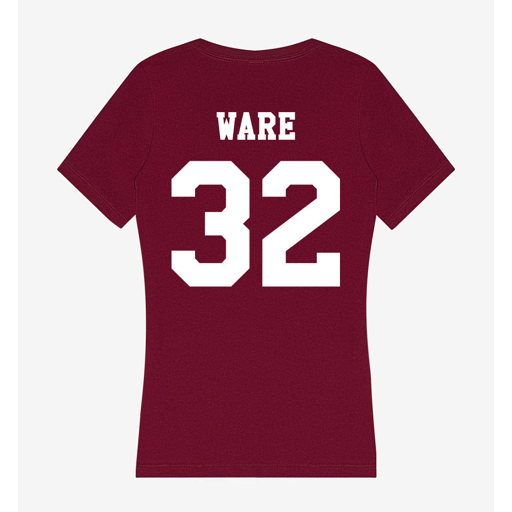 Texas A&M - NCAA Women's Basketball : Lauren Ware - Women's V-Neck T-Shirt-1
