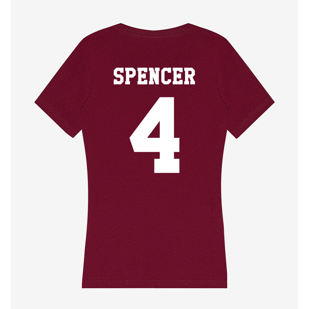 Texas A&M - NCAA Women's Basketball : Chaney Spencer - Women's V-Neck T-Shirt-1