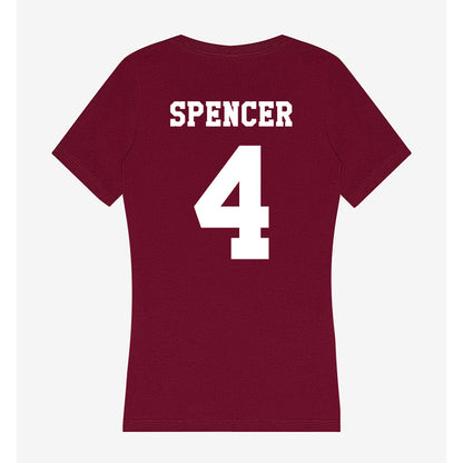 Texas A&M - NCAA Women's Basketball : Chaney Spencer - Women's V-Neck T-Shirt-1