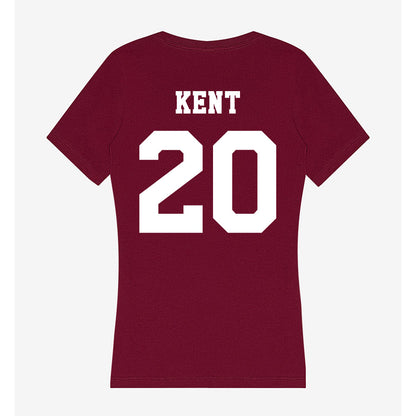 Texas A&M - NCAA Women's Basketball : Janae Kent - Women's V-Neck T-Shirt-1