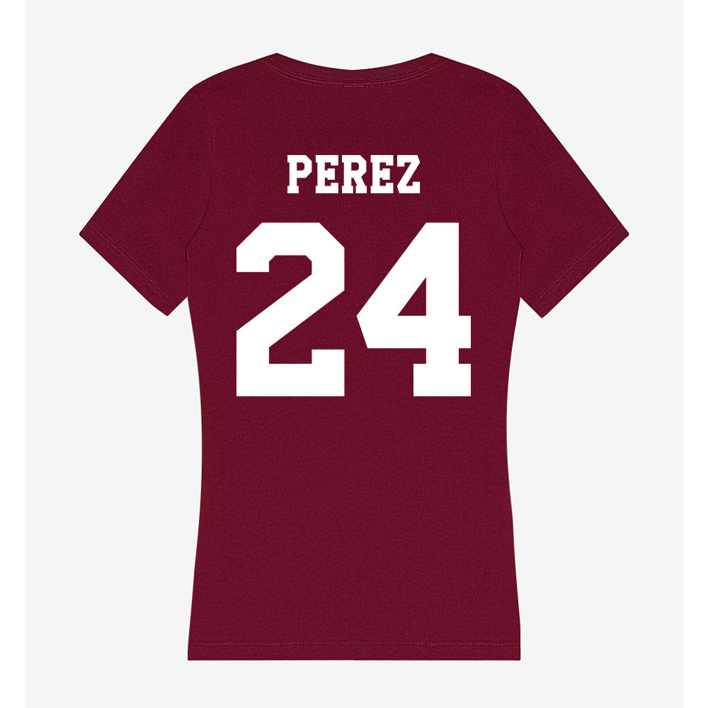 Texas A&M - NCAA Softball : Mya Perez - Women's V-Neck T-Shirt-1