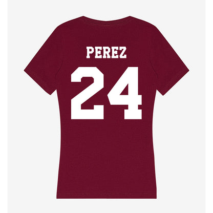 Texas A&M - NCAA Softball : Mya Perez - Women's V-Neck T-Shirt-1