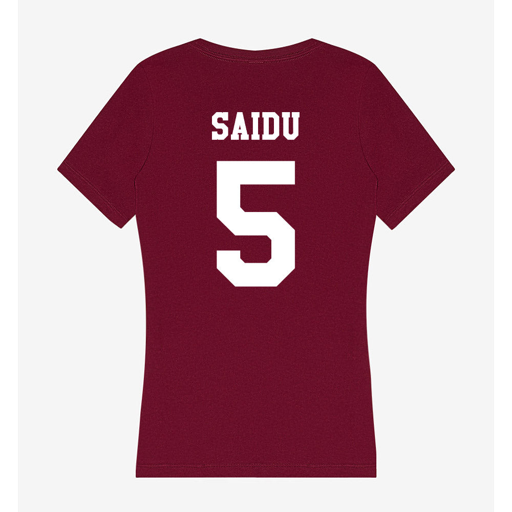 Texas A&M - NCAA Women's Basketball : Vanessa Saidu - Women's V-Neck T-Shirt-1