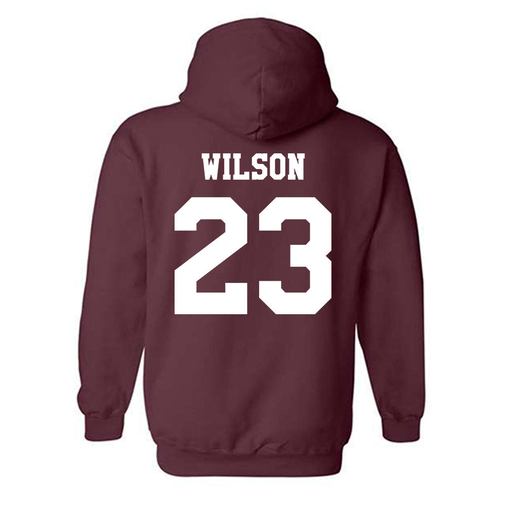 Texas A&M - NCAA Baseball : Jorian Wilson - Classic Shersey Hooded Sweatshirt-1
