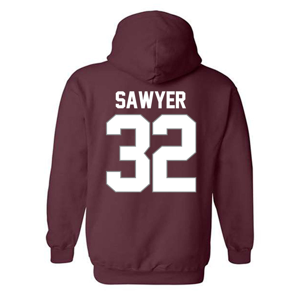 Montana - NCAA Men's Basketball : Te'Jon Sawyer - NCAA® March Madness® 2025 Shersey Hooded Sweatshirt-1