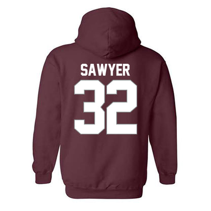 Montana - NCAA Men's Basketball : Te'Jon Sawyer - NCAA® March Madness® 2025 Shersey Hooded Sweatshirt-1