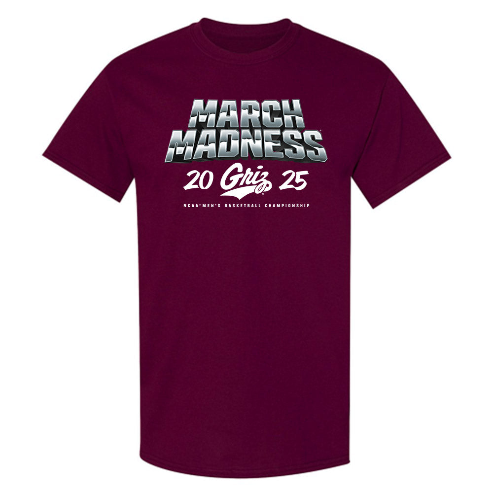 Montana - NCAA Men's Basketball : Luke Moxon - NCAA® March Madness® 2025 Shersey T-Shirt-0