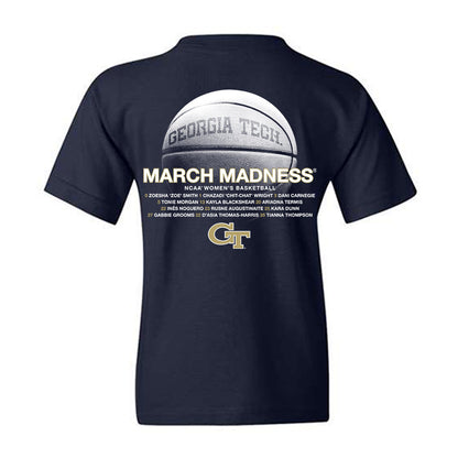 Georgia Tech - NCAA Women's Basketball : Ariadna Termis Casas - NCAA® March Madness® 2025 Shersey Youth T-Shirt-1