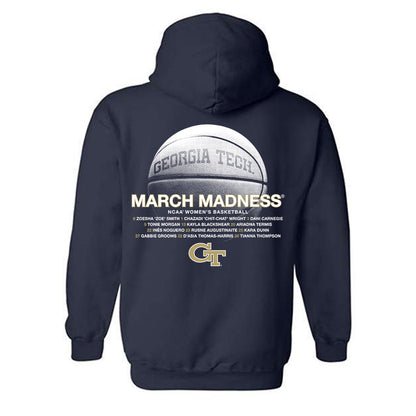 Georgia Tech - NCAA Women's Basketball : In�s Noguero - NCAA® March Madness® 2025 Shersey Hooded Sweatshirt-1