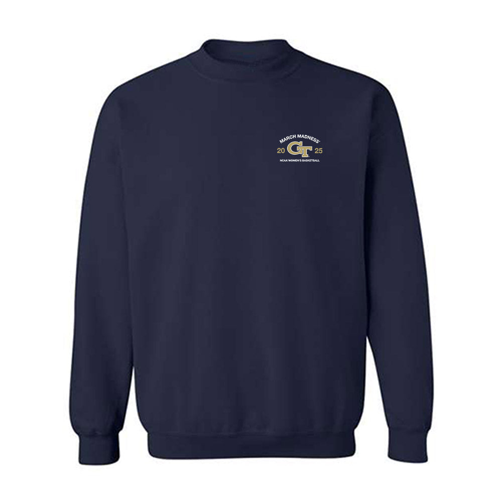 Georgia Tech - NCAA Women's Basketball : D'Asia Thomas - NCAA® March Madness® 2025 Shersey Crewneck Sweatshirt-0