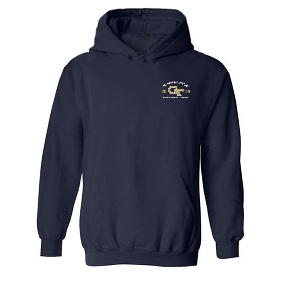Georgia Tech - NCAA Women's Basketball : D'Asia Thomas - NCAA® March Madness® 2025 Shersey Hooded Sweatshirt-0