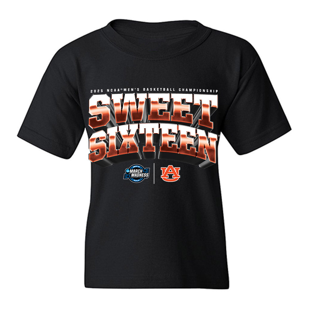 Auburn - NCAA Men's Basketball : - NCAA® March Madness® 2025 Sweet 16 Team Youth T-Shirt-0