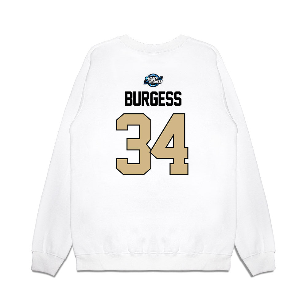 Purdue - NCAA Men's Basketball : Raleigh Burgess - NCAA® March Madness® 2025 Sweet 16 Shersey Premium Crewneck Sweatshirt-1