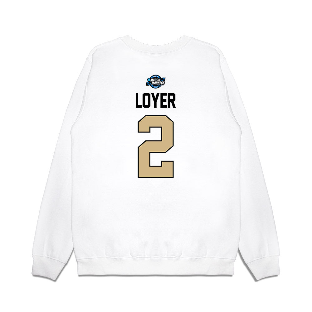 Purdue - NCAA Men's Basketball : Fletcher Loyer - NCAA® March Madness® 2025 Sweet 16 Shersey Premium Crewneck Sweatshirt-1