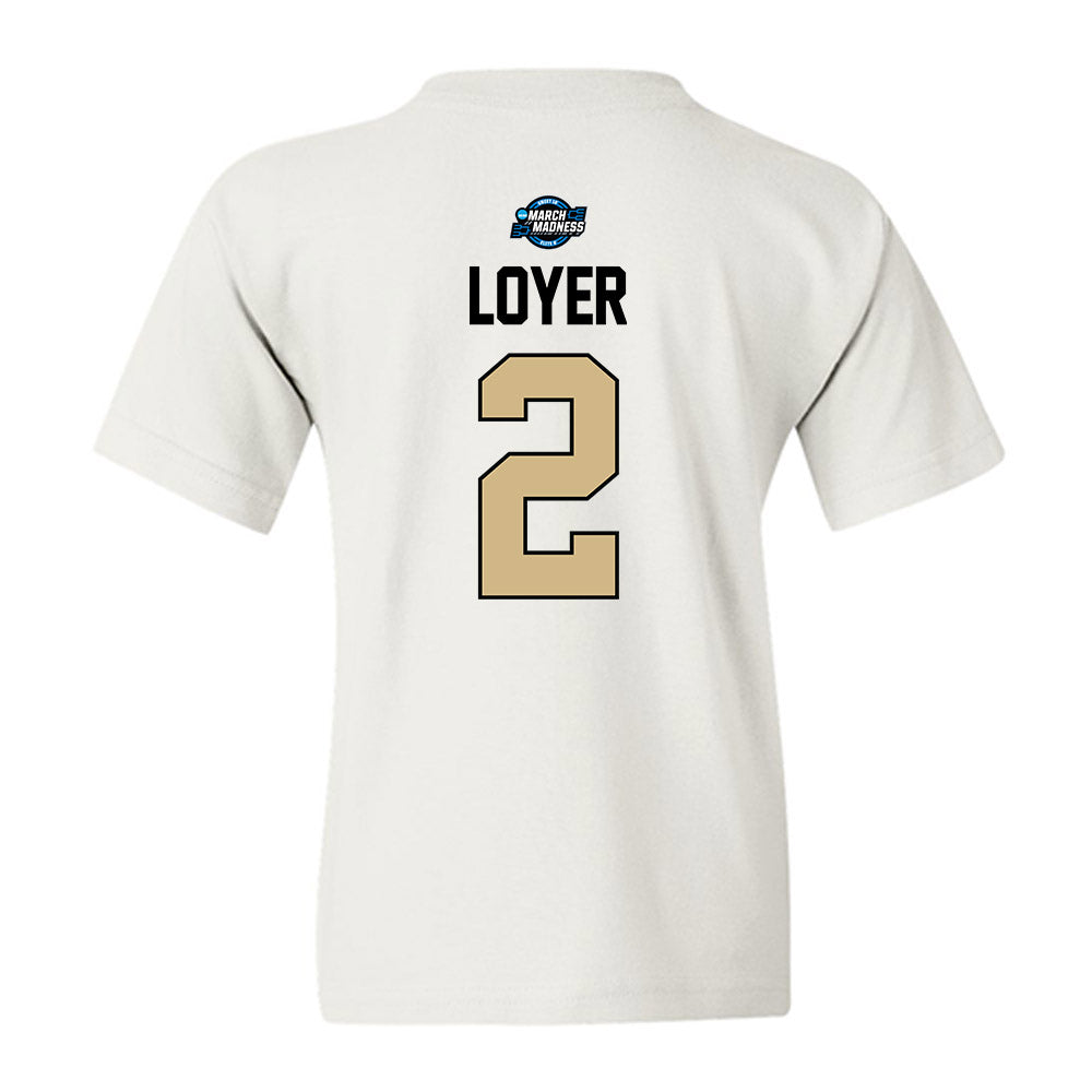 Purdue - NCAA Men's Basketball : Fletcher Loyer - NCAA® March Madness® 2025 Sweet 16 Shersey Youth T-Shirt-1
