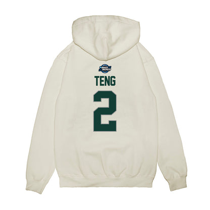 Michigan State - NCAA Men's Basketball : Kur Teng - NCAA® March Madness® 2025 Sweet 16 Premium Hooded Sweatshirt-1
