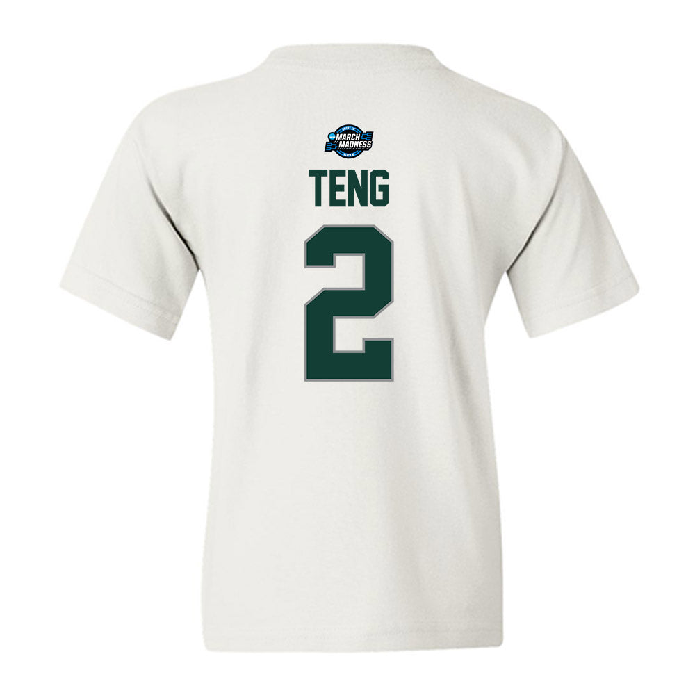 Michigan State - NCAA Men's Basketball : Kur Teng - NCAA® March Madness® 2025 Sweet 16 Youth T-Shirt-1
