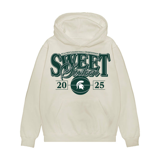 Michigan State - NCAA Men's Basketball : Kur Teng - NCAA® March Madness® 2025 Sweet 16 Premium Hooded Sweatshirt-0