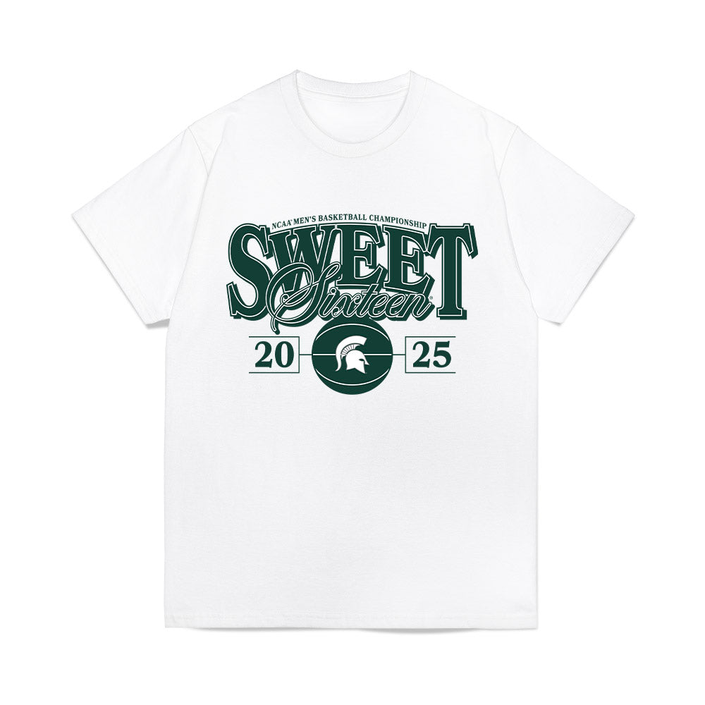 Michigan State - NCAA Men's Basketball : Nick Sanders - NCAA® March Madness® 2025 Sweet 16 Premium T-Shirt-0