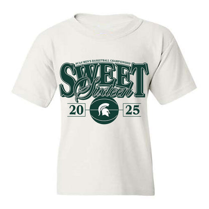 Michigan State - NCAA Men's Basketball : Colin Walton - NCAA® March Madness® 2025 Sweet 16 Youth T-Shirt-0