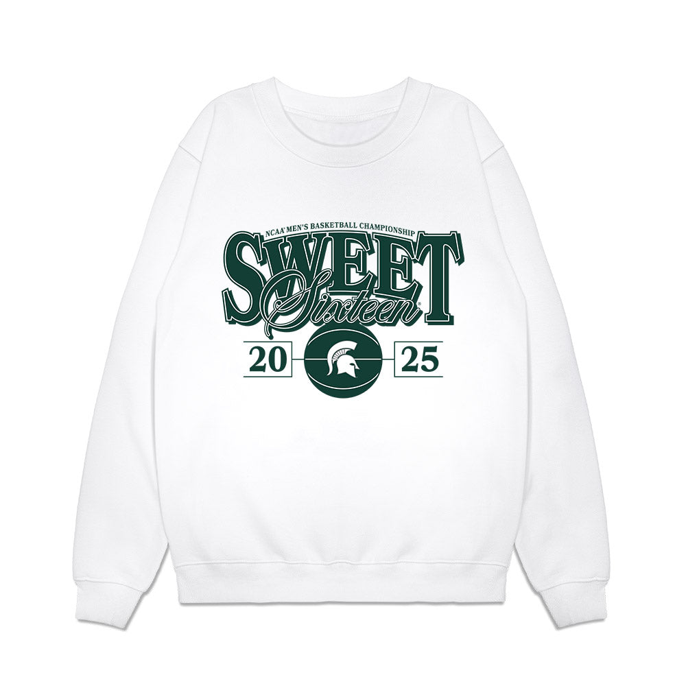 Michigan State - NCAA Men's Basketball : Colin Walton - NCAA® March Madness® 2025 Sweet 16 Premium Crewneck Sweatshirt-0