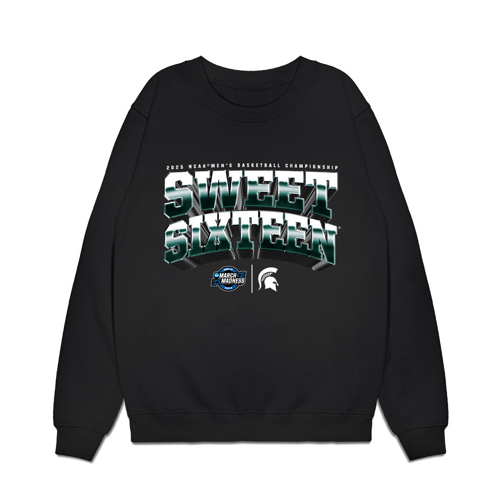 Michigan State - NCAA Men's Basketball : - NCAA® March Madness® 2025 Sweet 16 Team Premium Crewneck Sweatshirt-0