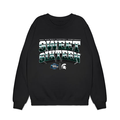 Michigan State - NCAA Men's Basketball : - NCAA® March Madness® 2025 Sweet 16 Team Premium Crewneck Sweatshirt-0