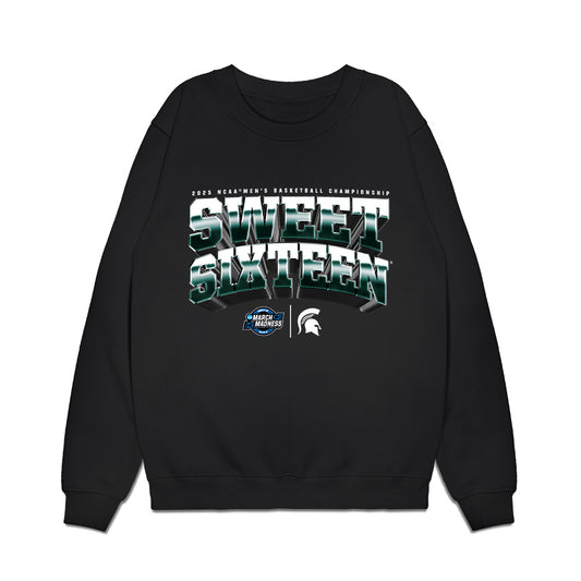Michigan State - NCAA Men's Basketball : - NCAA® March Madness® 2025 Sweet 16 Team Premium Crewneck Sweatshirt-0