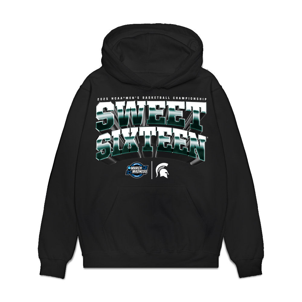 Michigan State - NCAA Men's Basketball : - NCAA® March Madness® 2025 Sweet 16 Team Premium Hooded Sweatshirt-0
