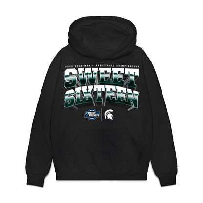 Michigan State - NCAA Men's Basketball : - NCAA® March Madness® 2025 Sweet 16 Team Premium Hooded Sweatshirt-0