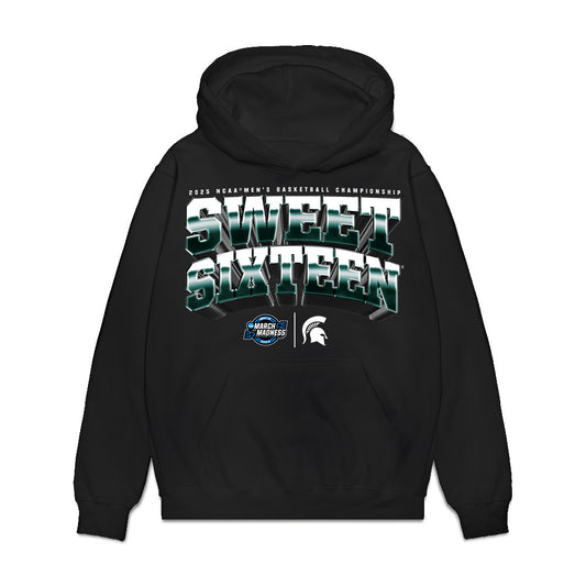 Michigan State - NCAA Men's Basketball : - NCAA® March Madness® 2025 Sweet 16 Team Premium Hooded Sweatshirt-0