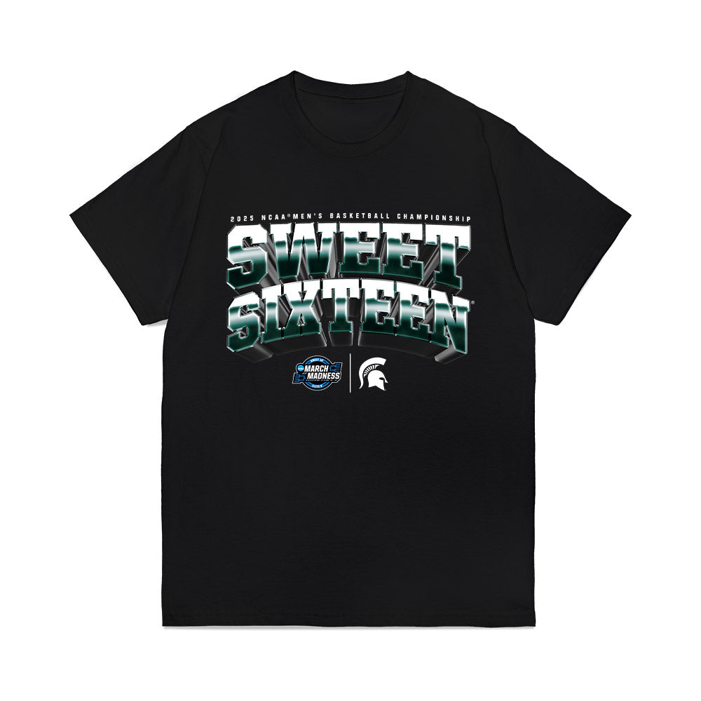 Michigan State - NCAA Men's Basketball : - NCAA® March Madness® 2025 Sweet 16 Team Premium T-Shirt-0