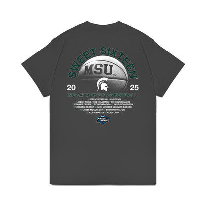 Michigan State - NCAA Men's Basketball : - NCAA® March Madness® 2025 Sweet 16 Roster Premium T-Shirt-1