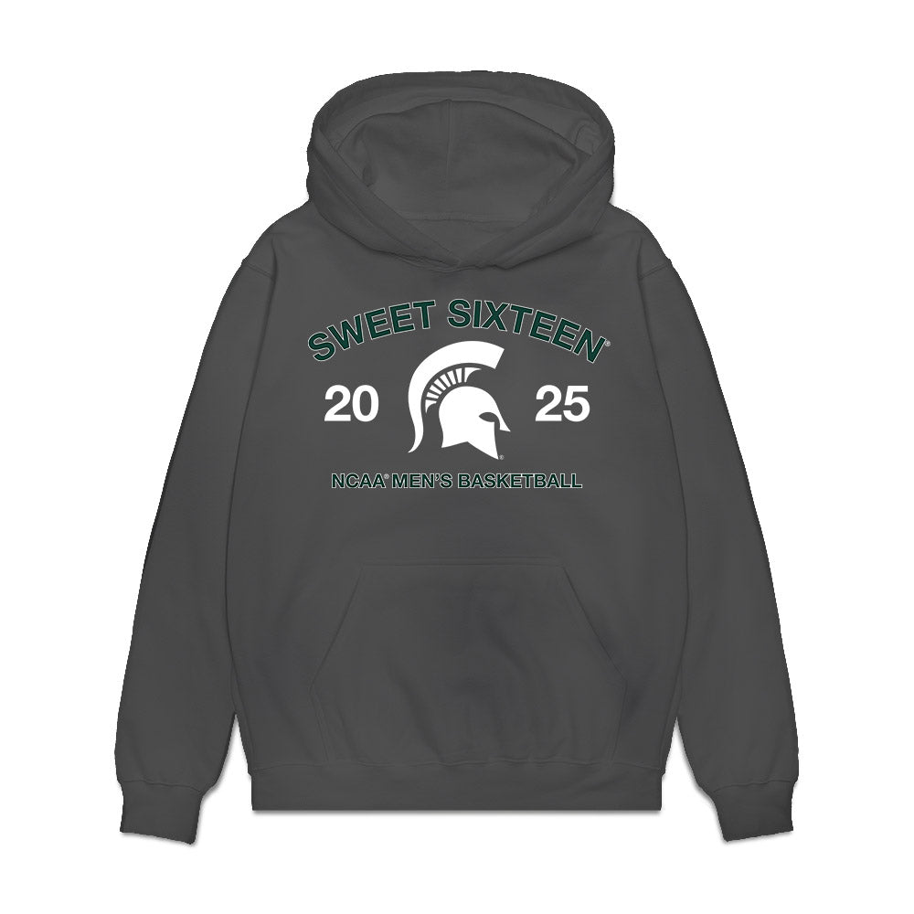 Michigan State - NCAA Men's Basketball : - NCAA® March Madness® 2025 Sweet 16 Roster Premium Hooded Sweatshirt-0