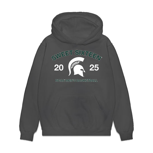Michigan State - NCAA Men's Basketball : - NCAA® March Madness® 2025 Sweet 16 Roster Premium Hooded Sweatshirt-0