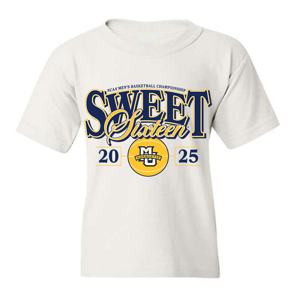 Marquette - NCAA Men's Basketball : Zaide Lowery - NCAA® March Madness® 2025 Sweet Sixteen Shersey Youth T-Shirt-0