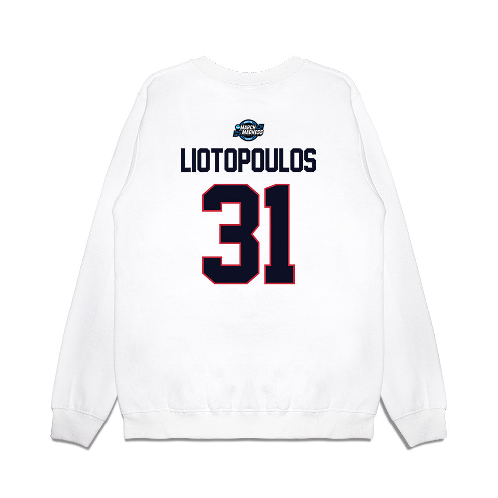 St. Johns - NCAA Men's Basketball : Lefteris Liotopoulos - NCAA® March Madness® 2025 Sweet Sixteen Shersey Premium Crewneck Sweatshirt-1