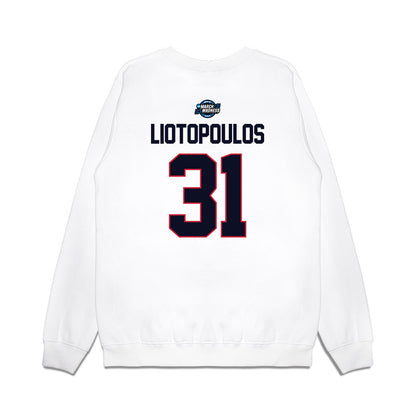 St. Johns - NCAA Men's Basketball : Lefteris Liotopoulos - NCAA® March Madness® 2025 Sweet Sixteen Shersey Premium Crewneck Sweatshirt-1