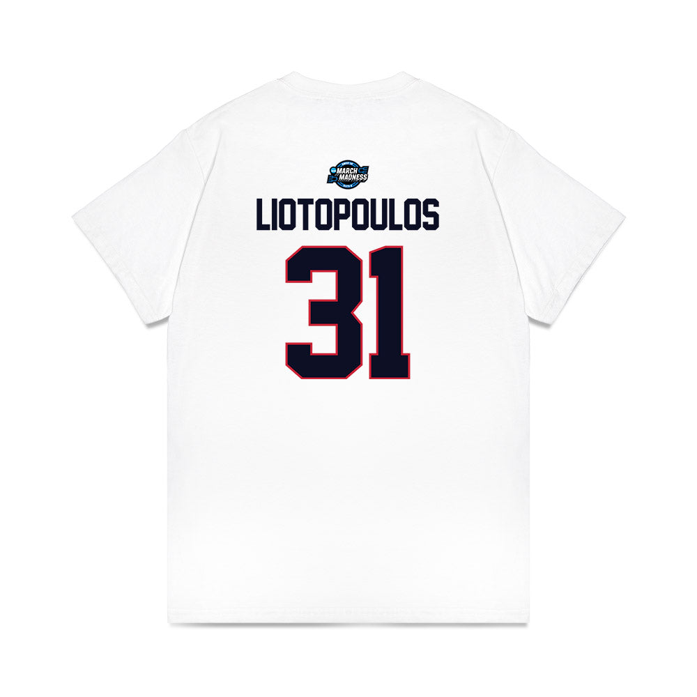 St. Johns - NCAA Men's Basketball : Lefteris Liotopoulos - NCAA® March Madness® 2025 Sweet Sixteen Shersey Premium T-Shirt-1