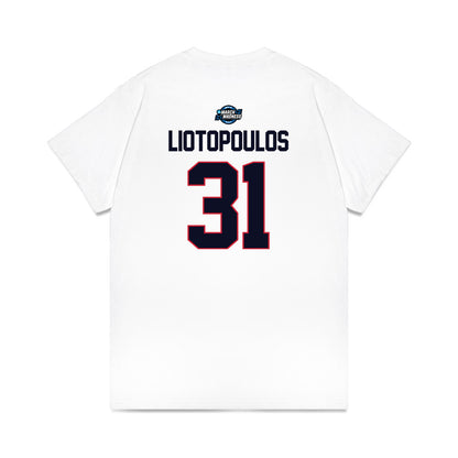 St. Johns - NCAA Men's Basketball : Lefteris Liotopoulos - NCAA® March Madness® 2025 Sweet Sixteen Shersey Premium T-Shirt-1