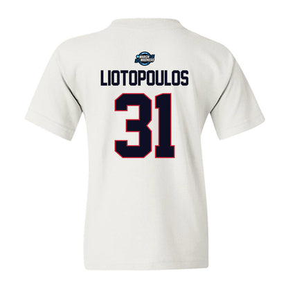 St. Johns - NCAA Men's Basketball : Lefteris Liotopoulos - NCAA® March Madness® 2025 Sweet Sixteen Shersey Youth T-Shirt-1