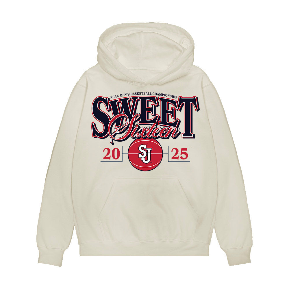 St. Johns - NCAA Men's Basketball : Kelvin Odih - NCAA® March Madness® 2025 Sweet Sixteen Shersey Premium Hooded Sweatshirt-0