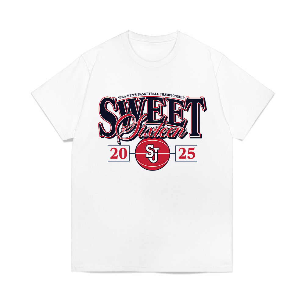 St. Johns - NCAA Men's Basketball : Dillon Mitchell - NCAA® March Madness® 2025 Sweet Sixteen Shersey Premium T-Shirt-0